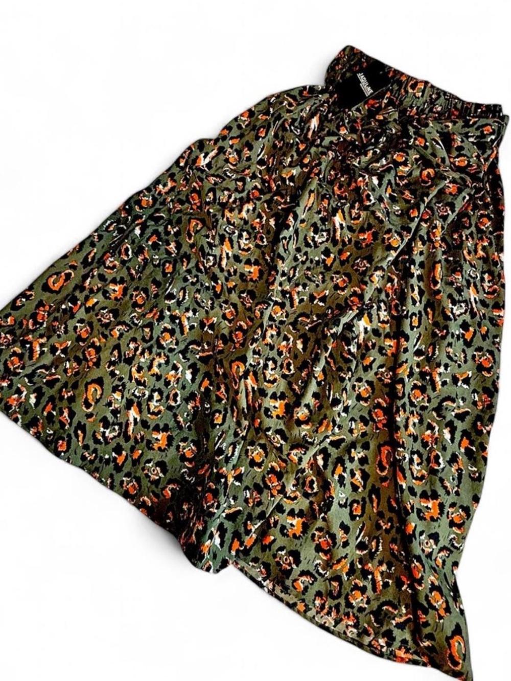 Leopard Print Maxi Skirt | Tie Waist | Flowy Boho Chic